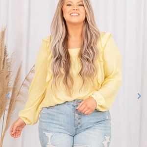 Long sleeve yellow top